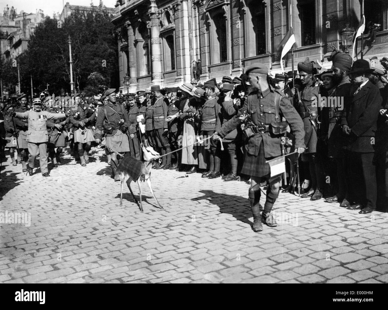 Parade der britischen Truppen in Marseille Stockfoto