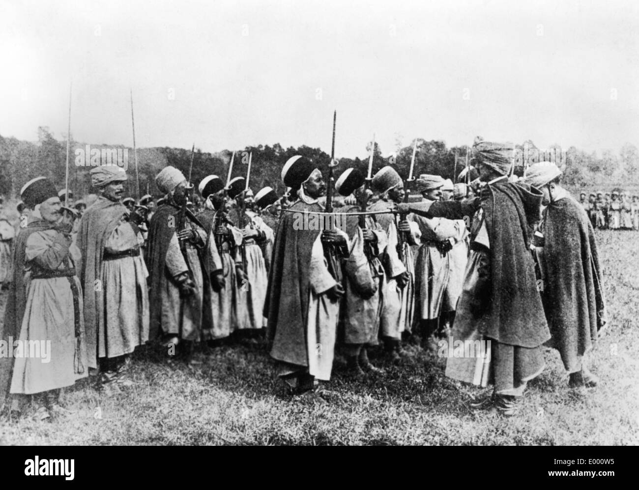 Afrikanische Hilfsorganisationen innerhalb der französischen Armee, 1916 Stockfoto