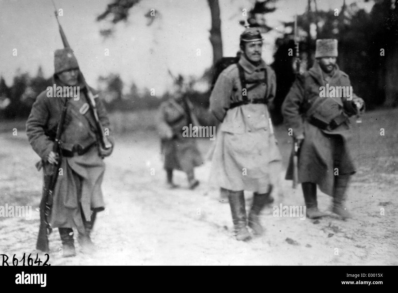 Deutscher Kriegsgefangener in Russland Stockfoto