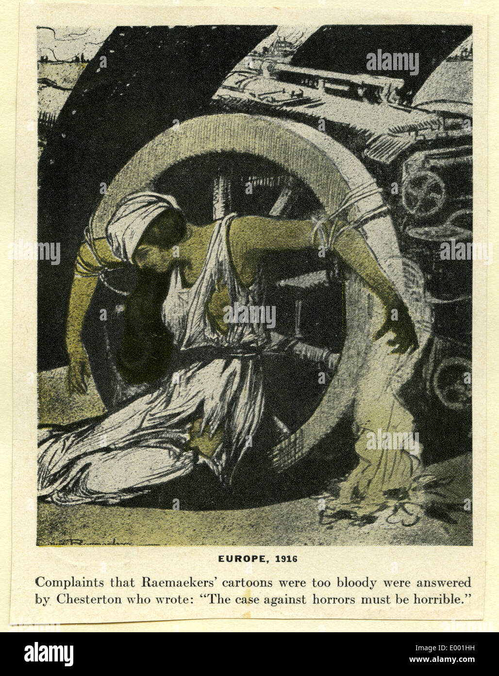 Erster Weltkrieg: Antideutsche Propaganda der Alliierten Streitkräfte Stockfoto