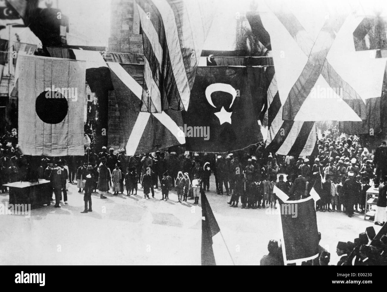 Empfang für Enver Pascha in Jaffa, 1916 Stockfoto