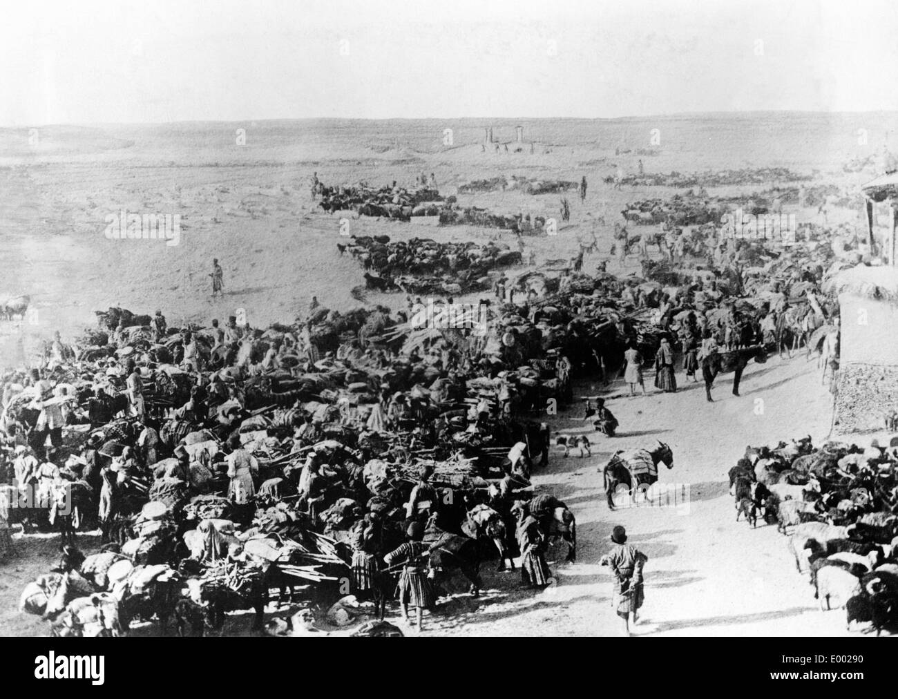 Lager eines persischen Stammes während des ersten Weltkriegs, 1914 Stockfoto