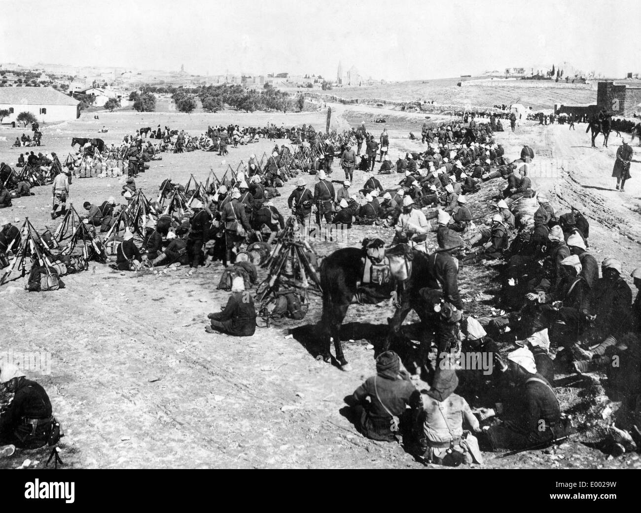 Kriegslager im Heiligen Land, 1915 Stockfoto