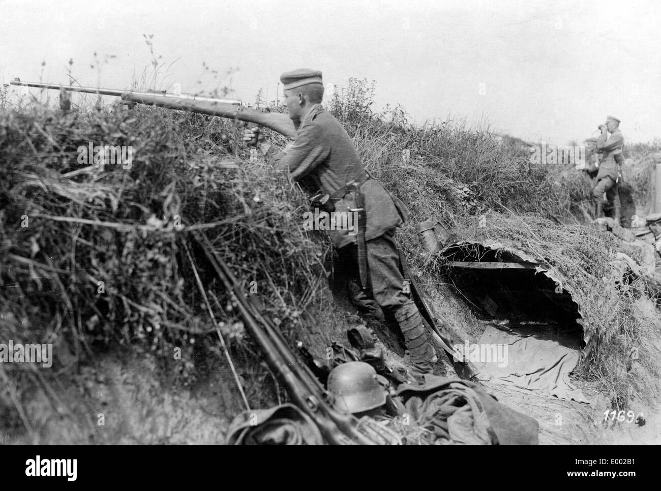 Deutscher Soldat mit einer Anti-Tank Gewehr, 1918 Stockfoto