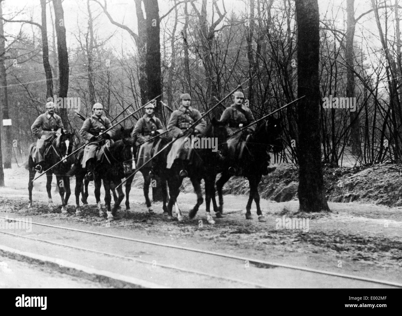 Deutsche Kavallerie in Nordfrankreich, 1914 Stockfotografie Alamy