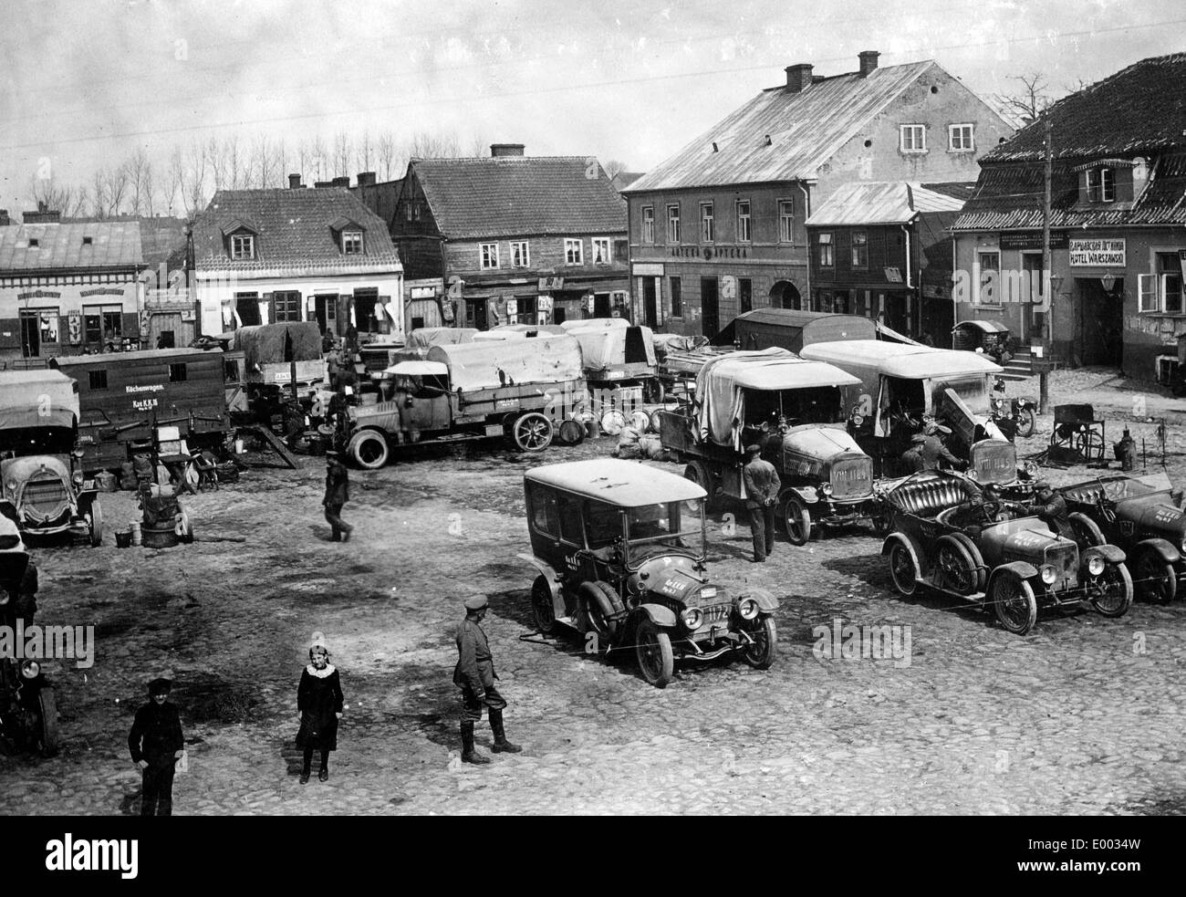 Deutsche Truppen in Sierpe an der Ostfront, 1915 Stockfoto