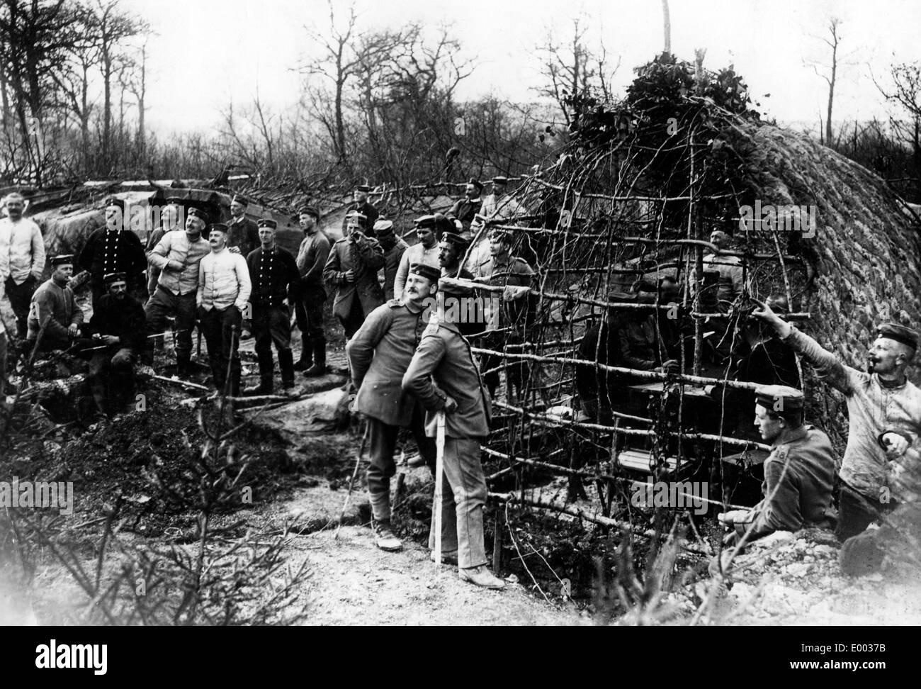 Deutsche Positionen im Bereich Woevre, 1915 Stockfoto