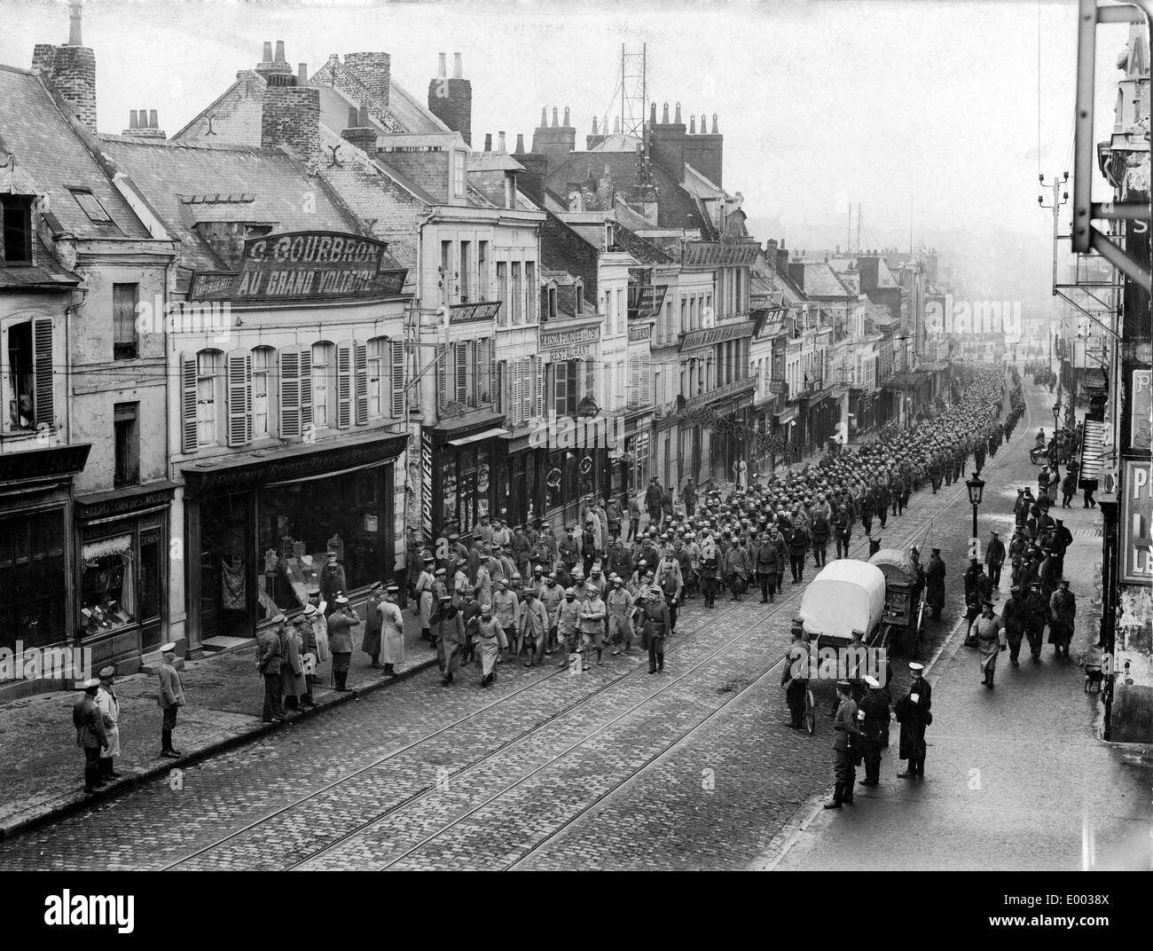 Französische Gefangene an der Westfront, 1916 Stockfoto