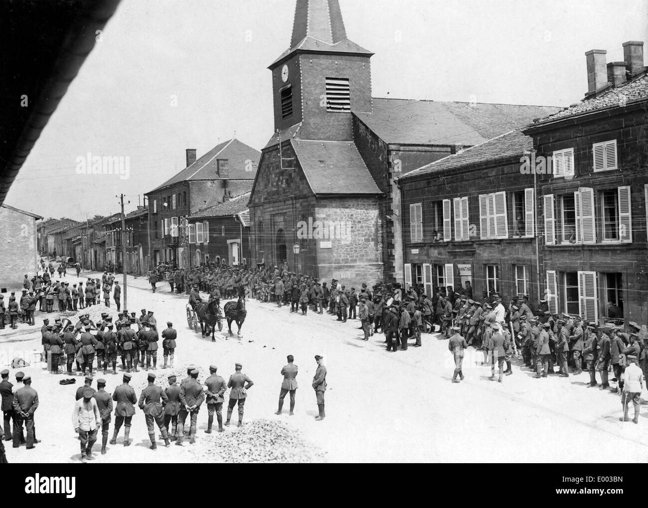 Nachmittagskonzert für deutsche Soldaten an der Westfront, 1916 Stockfoto