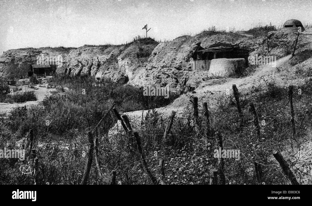 Ehemalige Schlachtfeld in der Nähe von Fort Douaumont, 1933 Stockfoto
