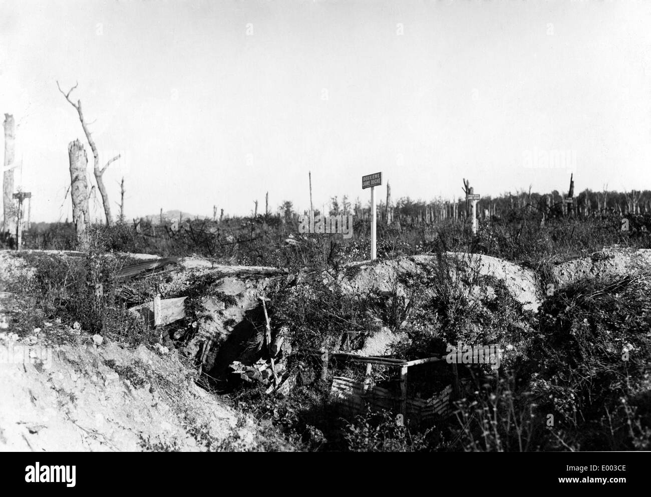 Ehemalige Schlachtfeld bei Verdun, 1934 Stockfoto