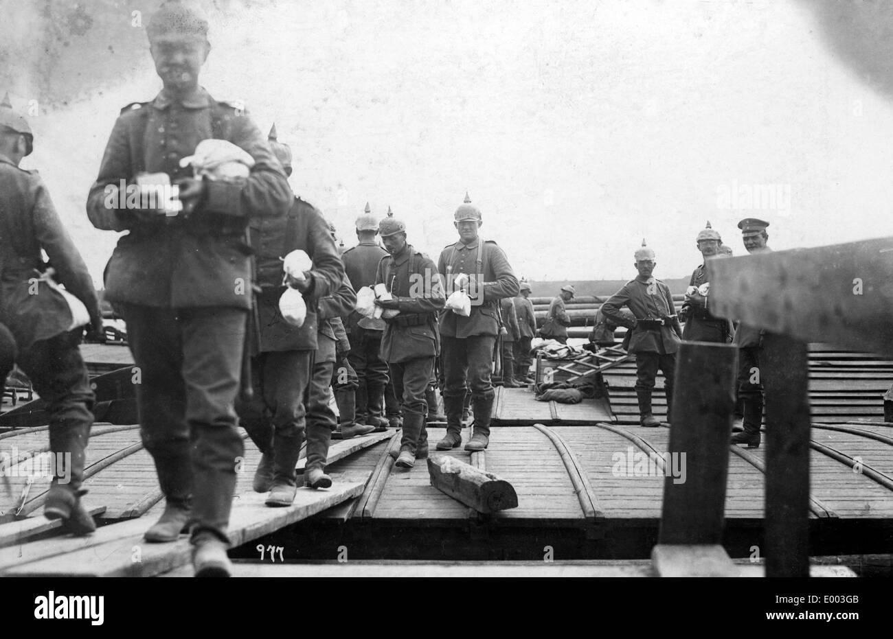 Deutsche Soldaten mit der "eiserne Ration", 1915 Stockfoto