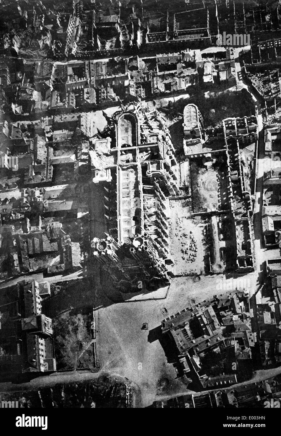 Die zerstörten Reims, 1917 Stockfoto