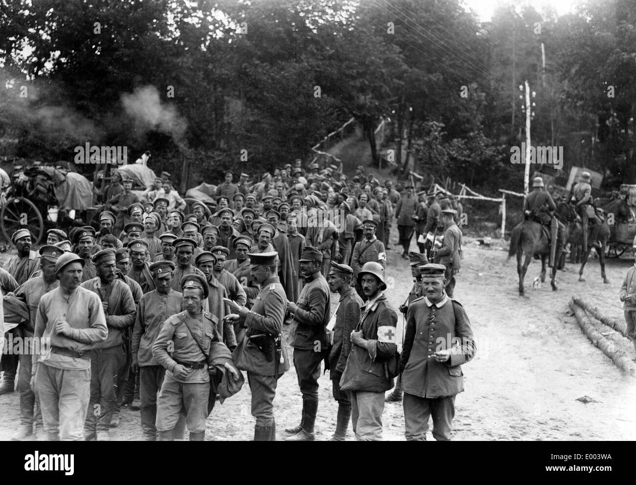 Russische Kriegsgefangene in Galizien, 1917 Stockfoto