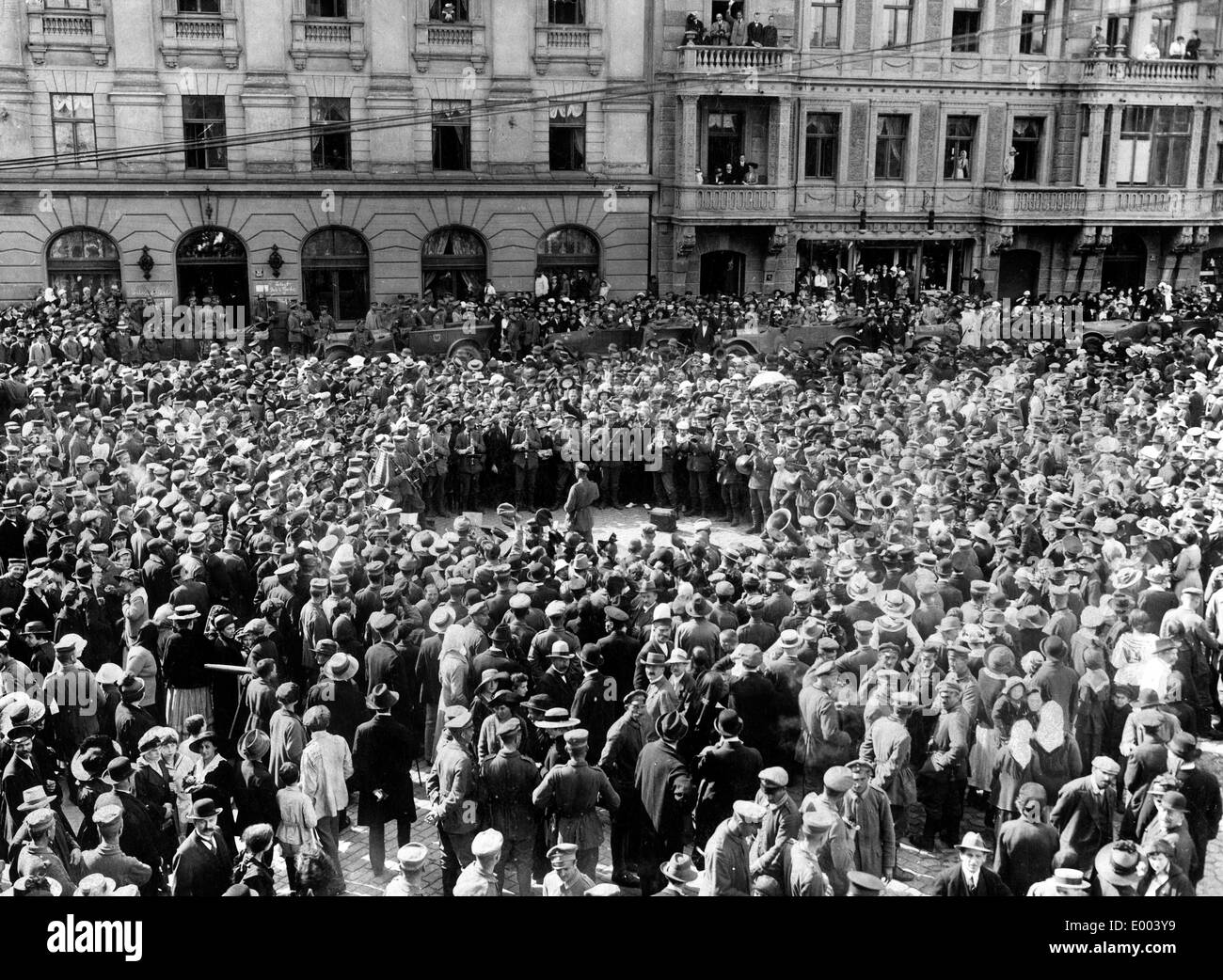 Militärische Konzert in Riga, 1917 Stockfoto