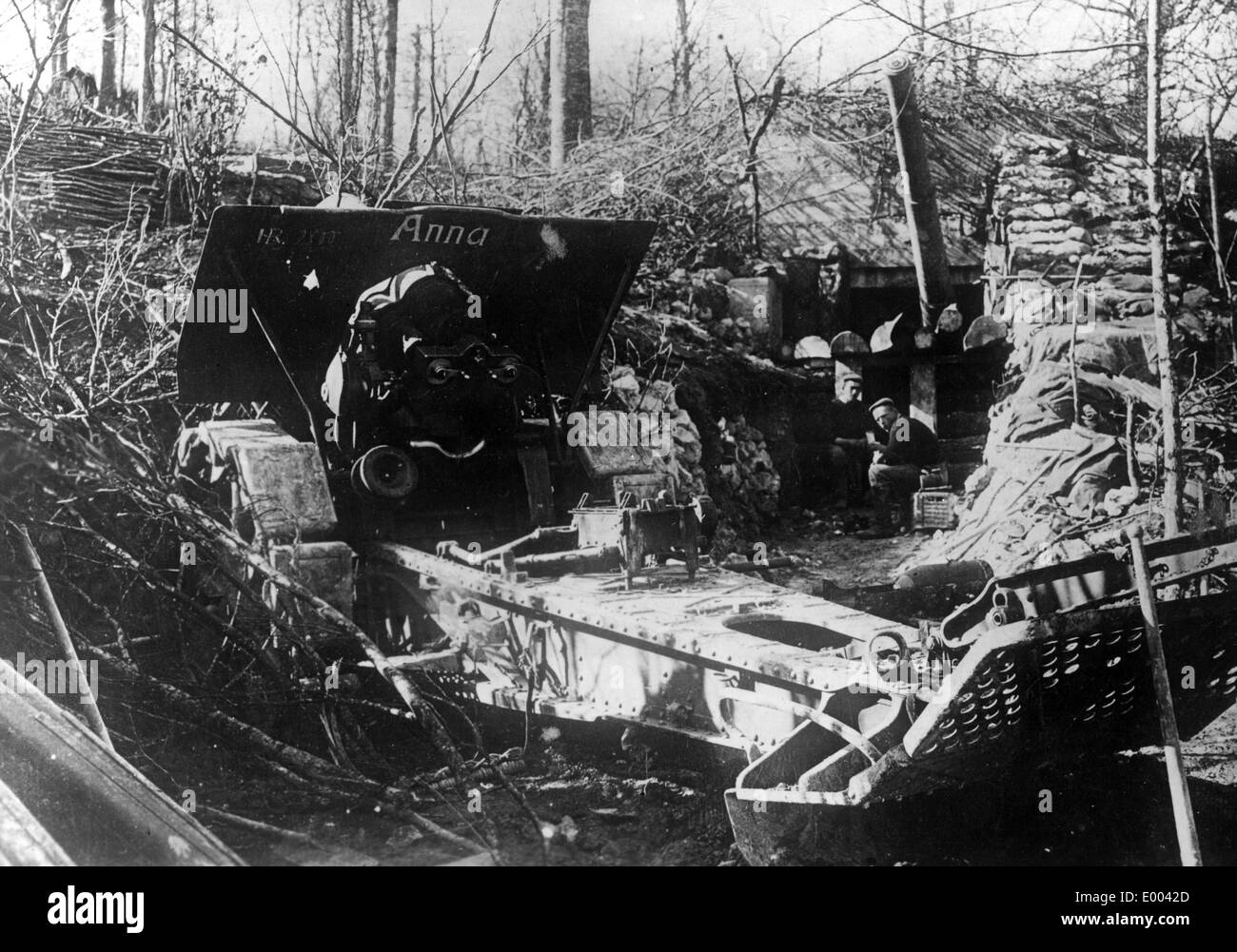Deutsche Soldaten an der Westfront im ersten Weltkrieg Stockfoto
