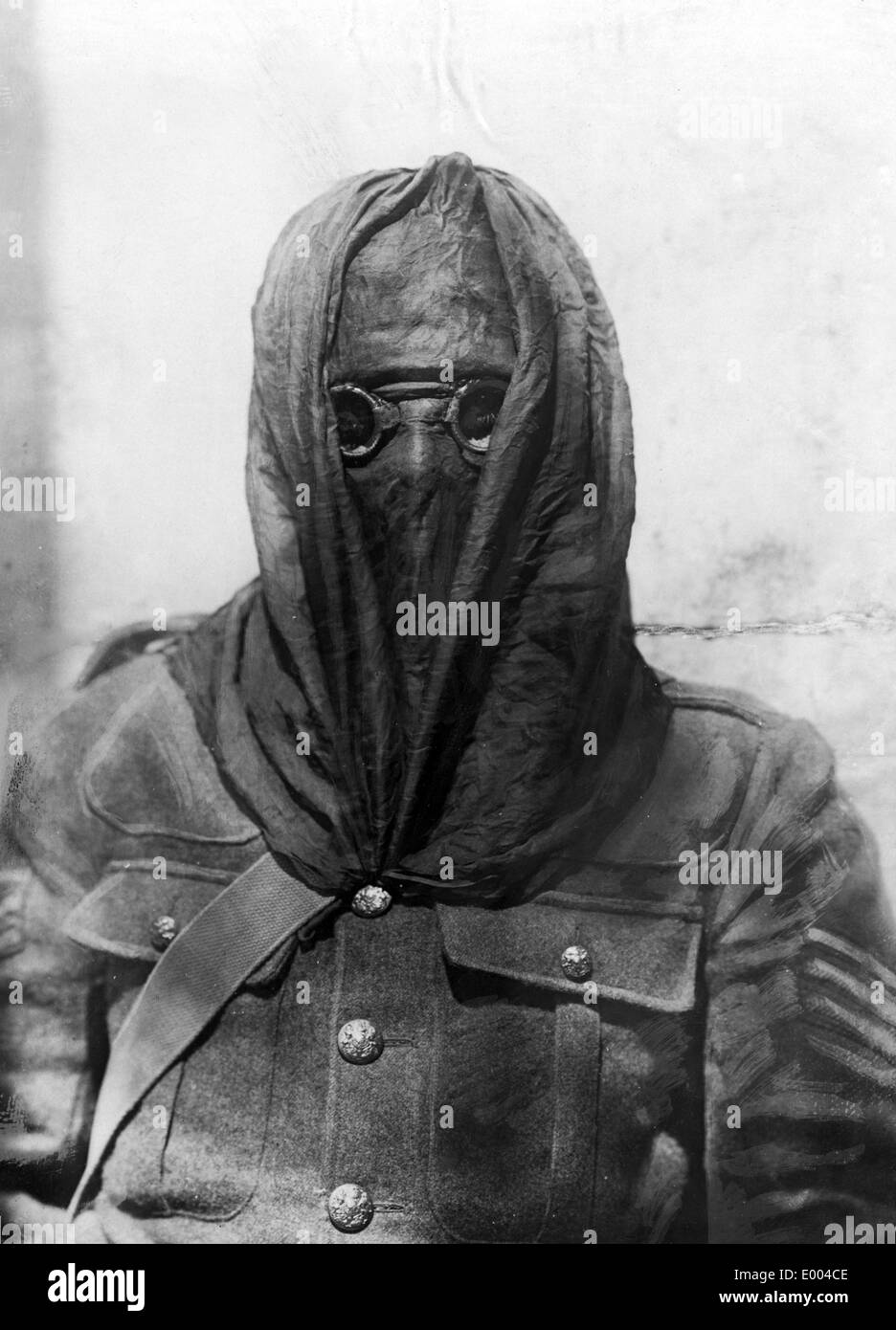 Englischer Soldat im Gaskrieg, 1915 Stockfoto