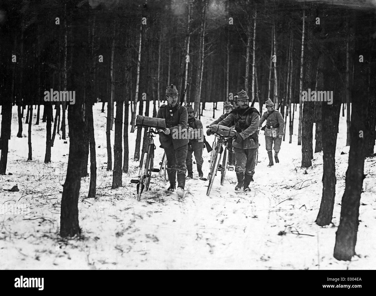 Deutsche Fahrrad Patrol, 1915 Stockfoto