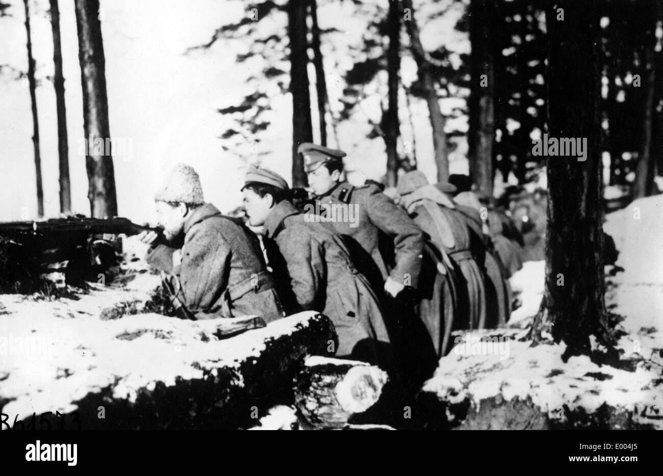 Russische Truppen während WW ich Stockfoto