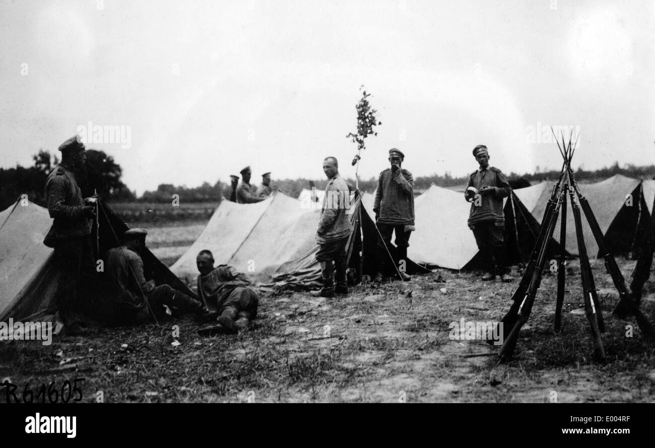 Russische Lager im ersten Weltkrieg Stockfoto