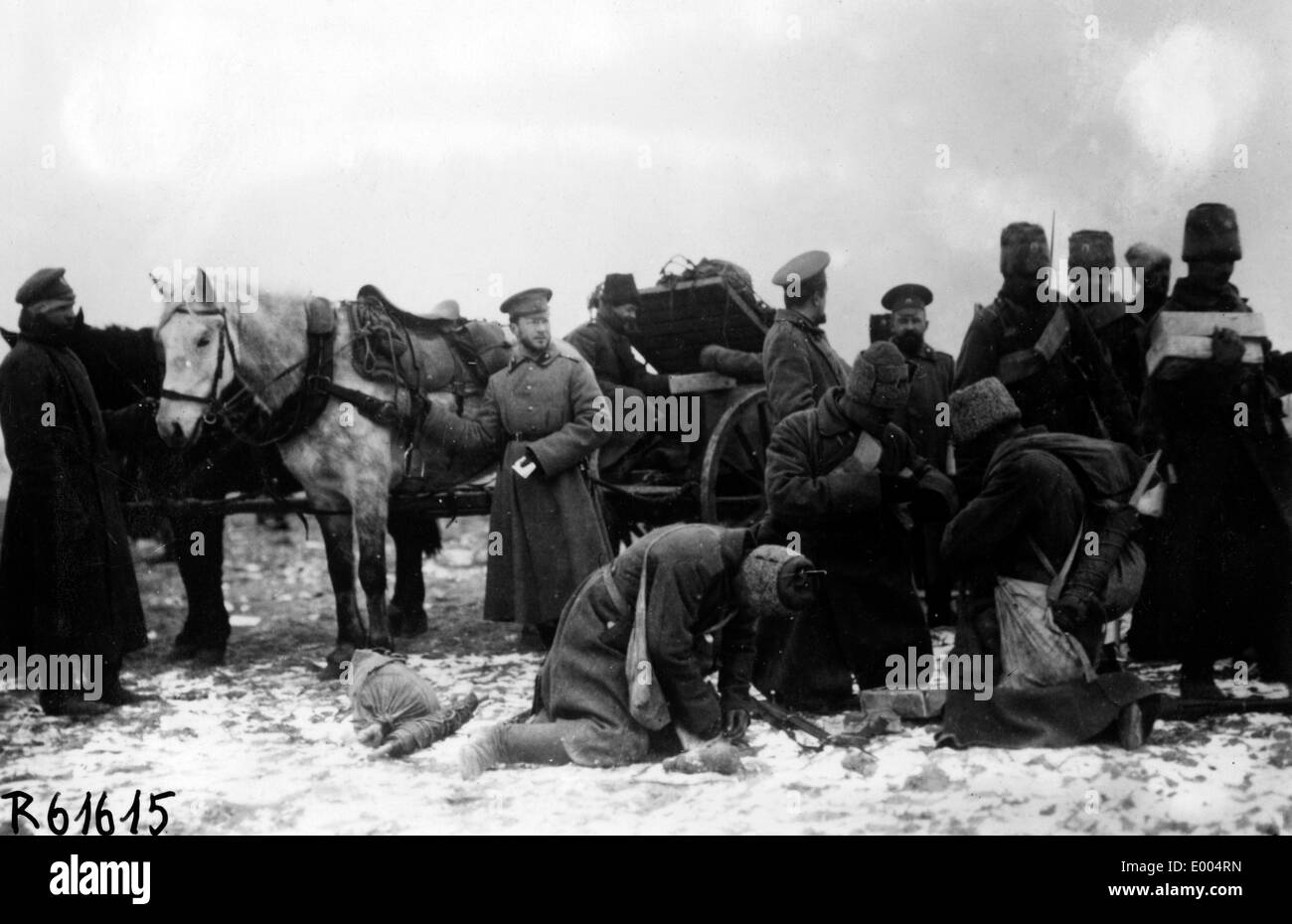 Russische Truppen in WW ich Stockfoto