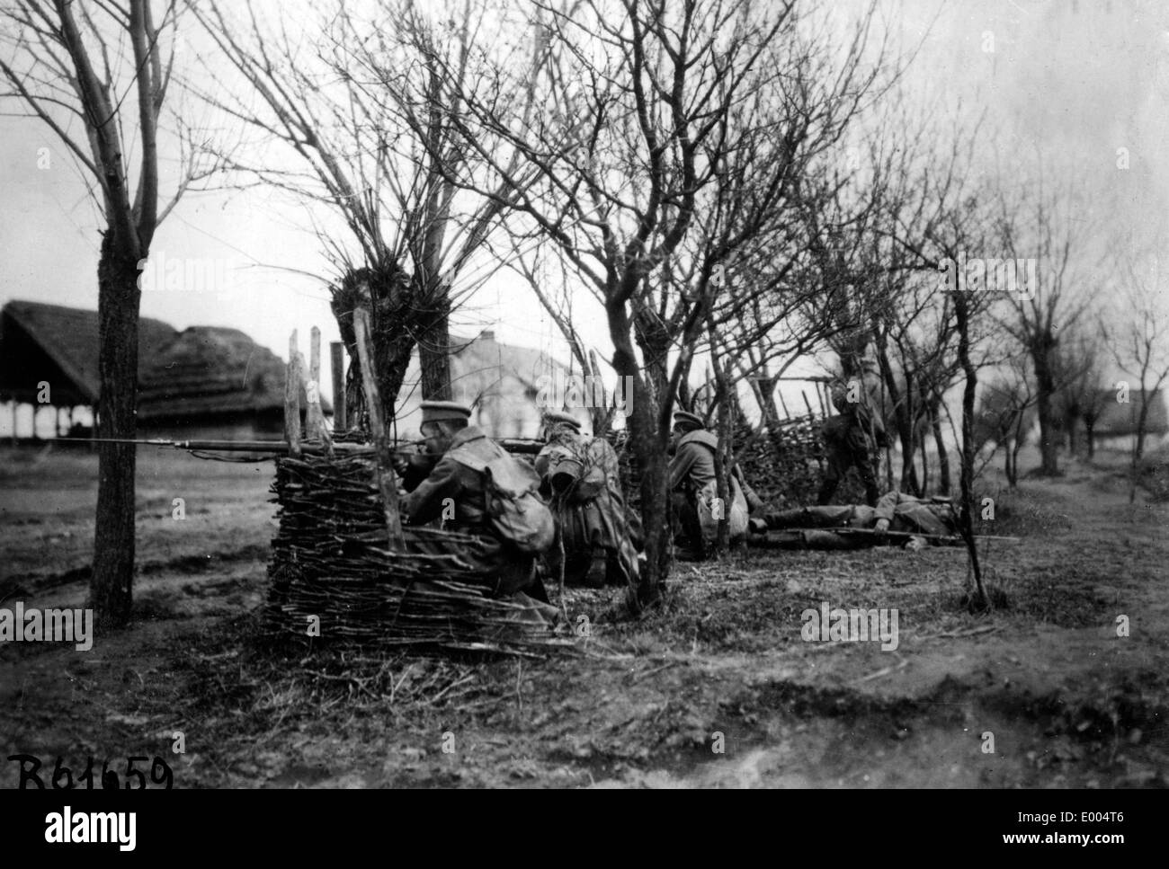 Russische Truppen während WW ich Stockfoto