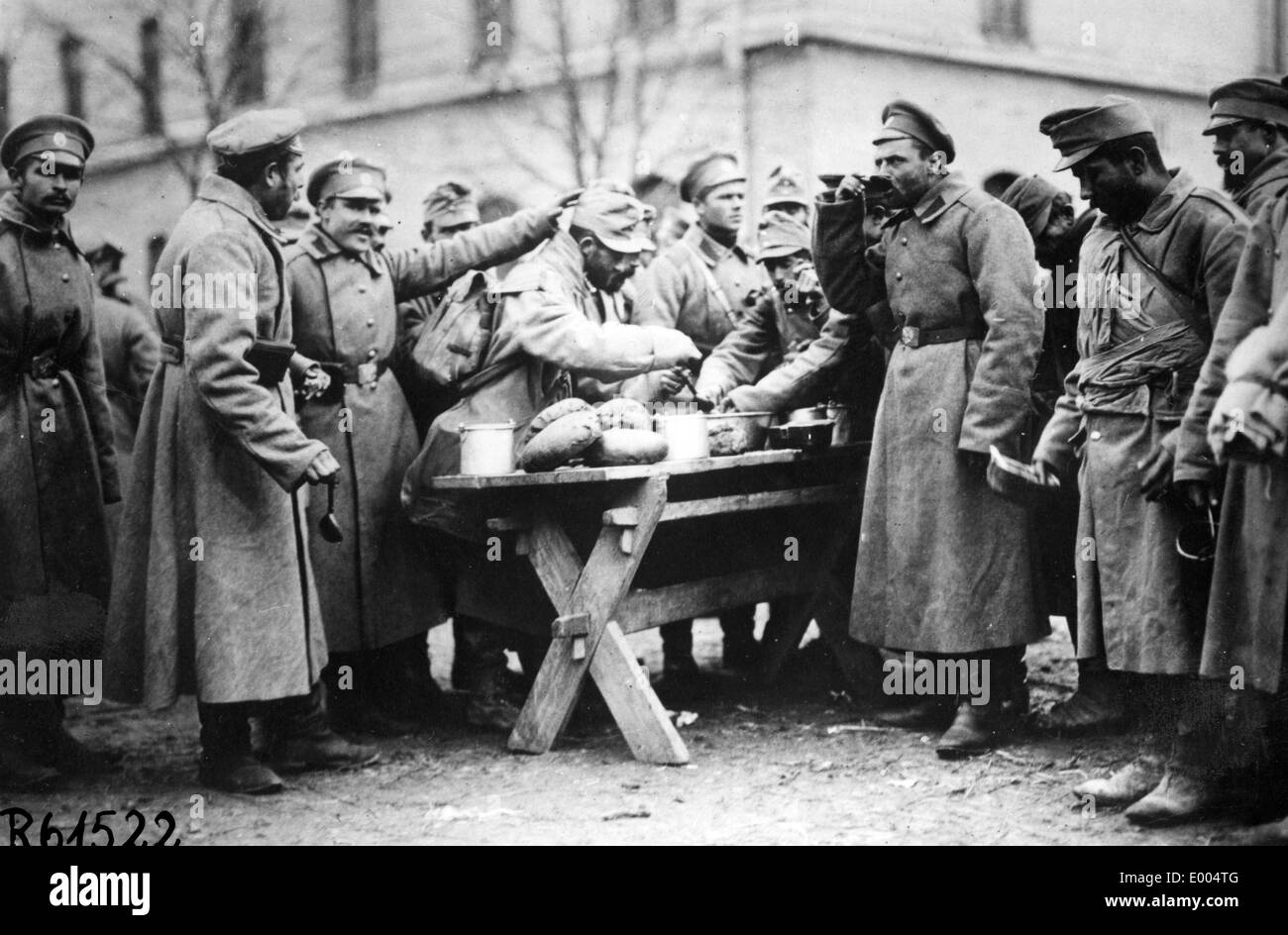 Russische Truppen während WW ich Stockfoto