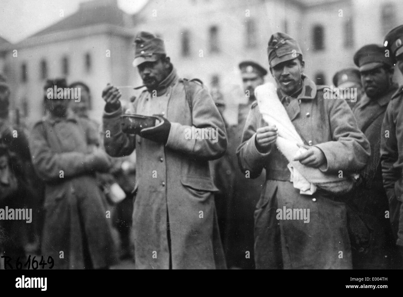 Österreichischen Kriegsgefangenen in Russland während WW ich Stockfoto