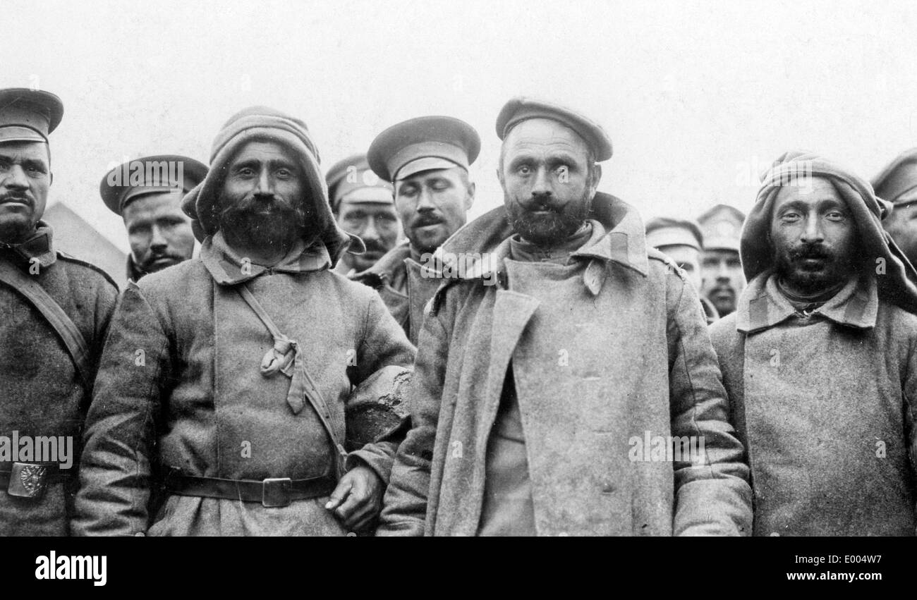 Russische Kriegsgefangene, 1914 Stockfoto
