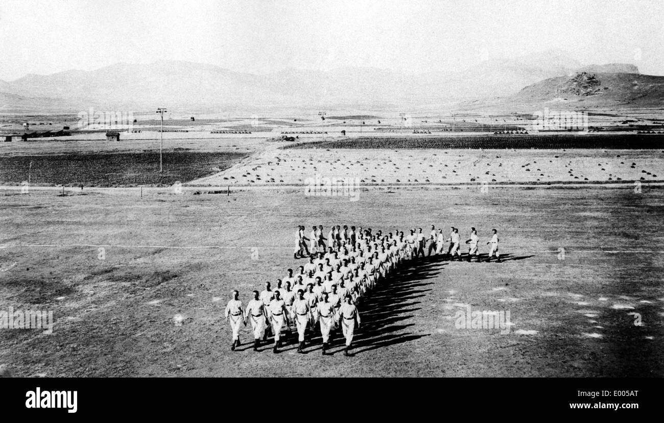 Deutschen Sports fest hinter der Balkan Front, 1918 Stockfoto