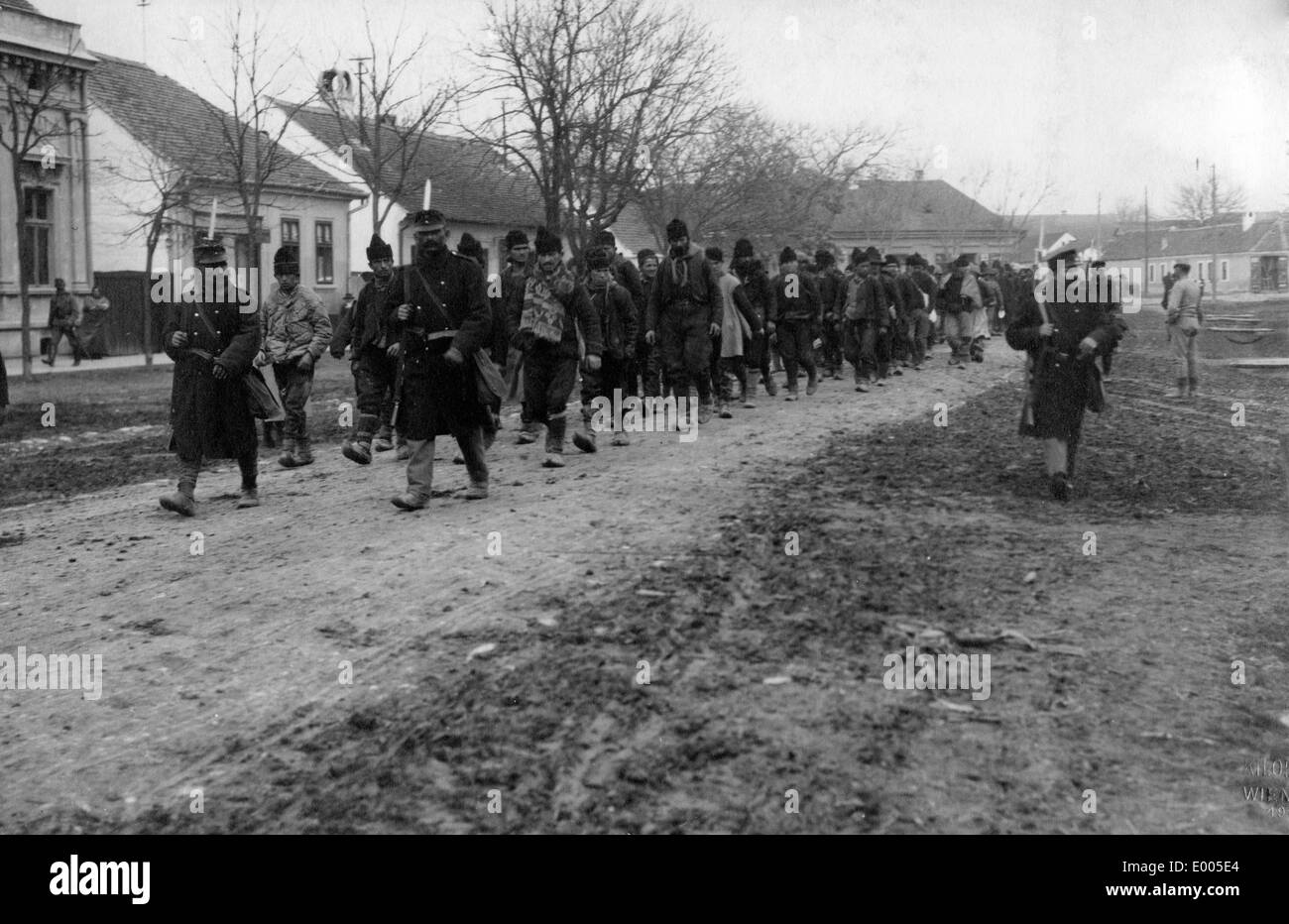 Gefangene in Serbien, 1915 Stockfoto