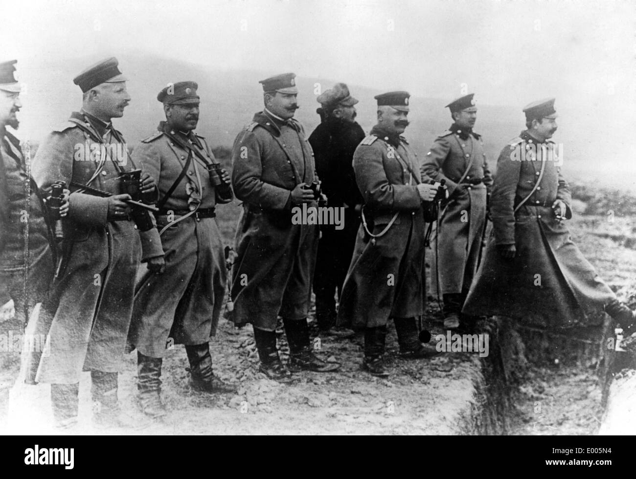 Bulgarische Offiziere an der Balkan Front, 1915 Stockfoto