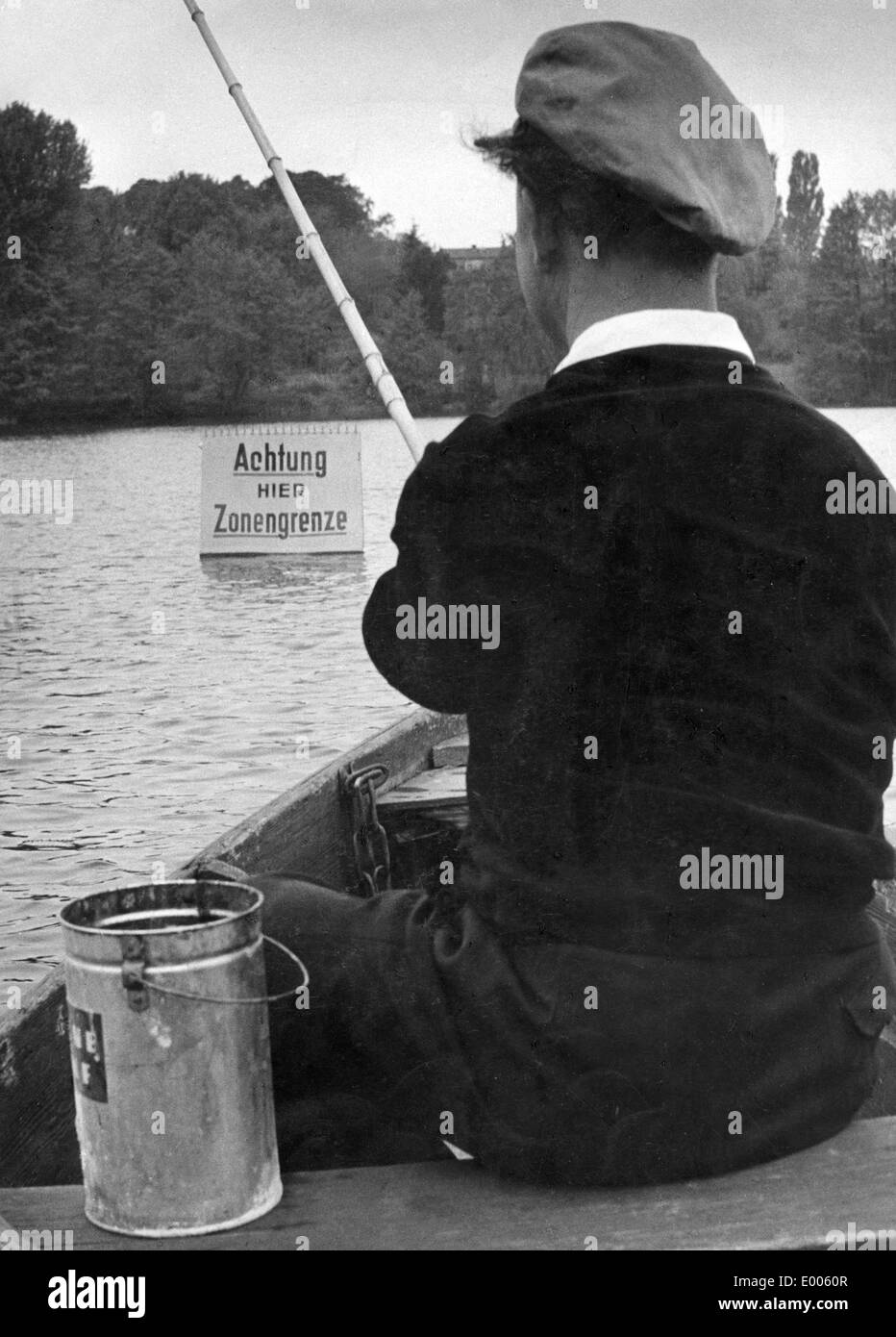 Innerdeutsche Grenze in Berlin, 1956 Stockfoto