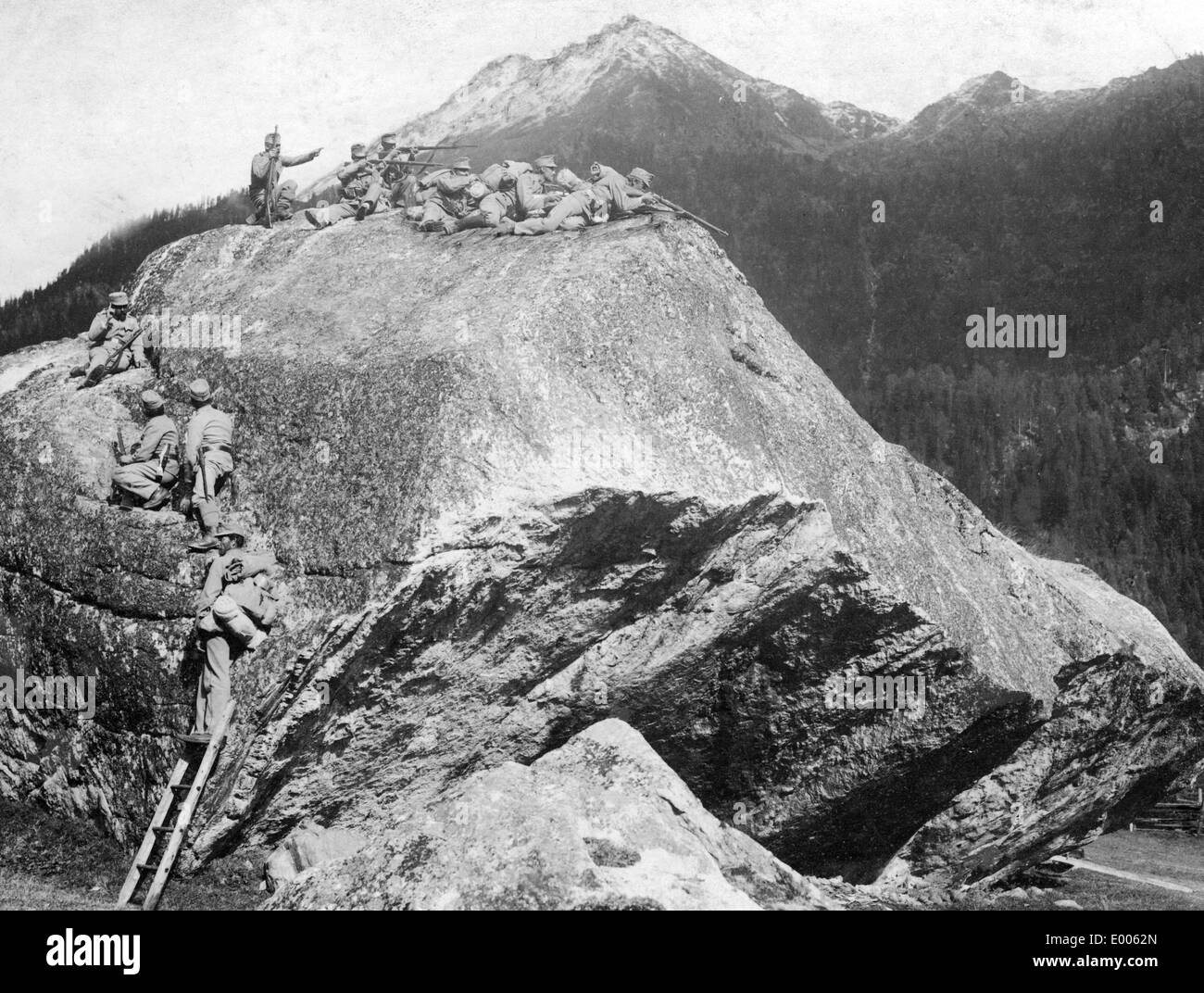 Gewehrschützen in Tirol, 1915 Stockfoto