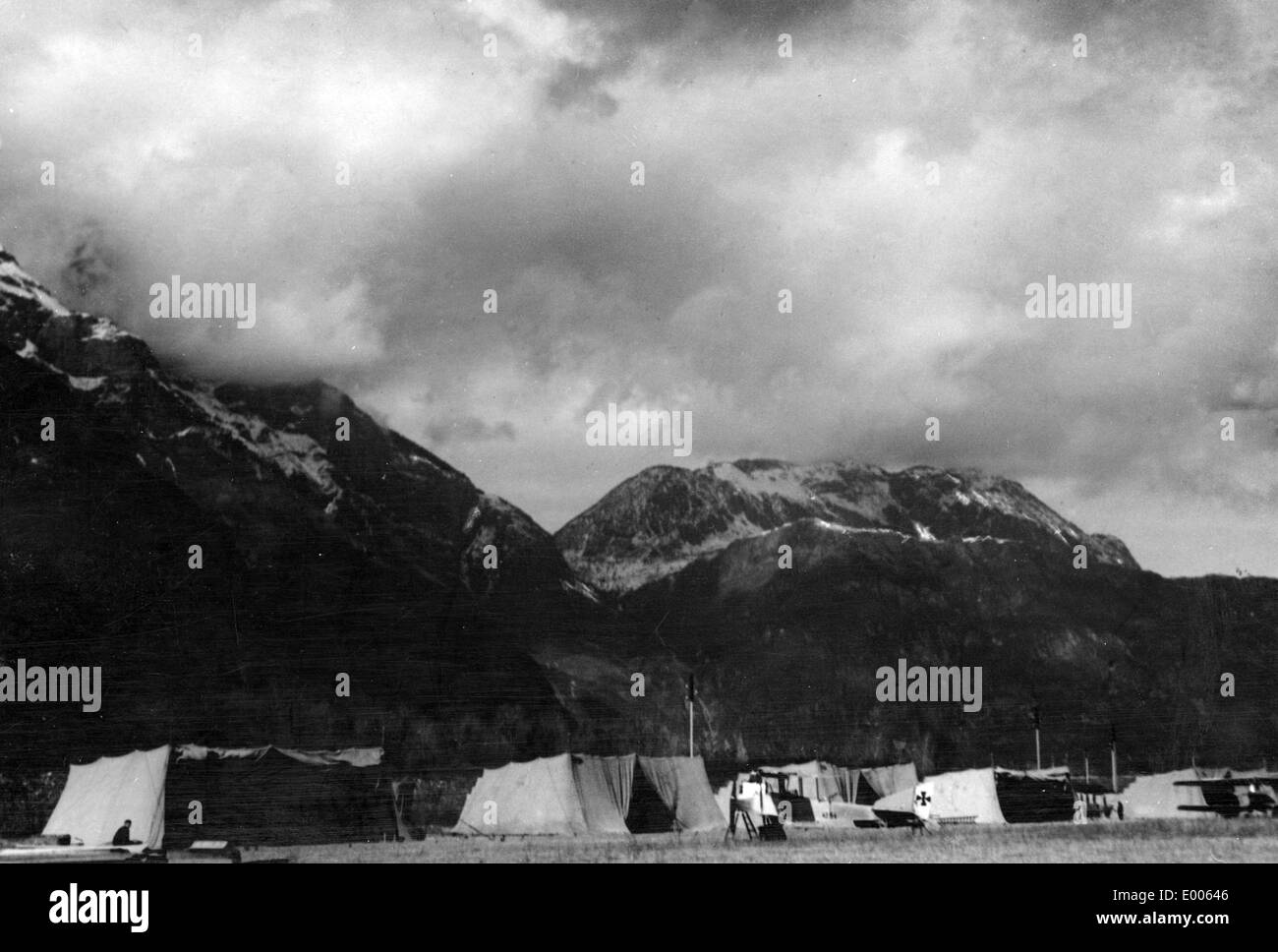 Österreichische Luftwaffe an der Front in Italien im ersten Weltkrieg Stockfoto