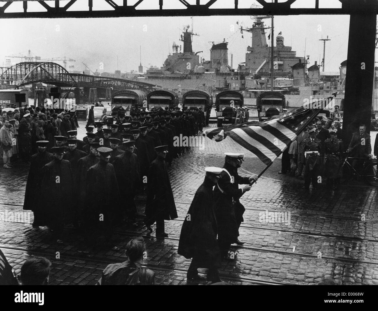 Flotte besuchen in Hamburg, 1958 Stockfoto