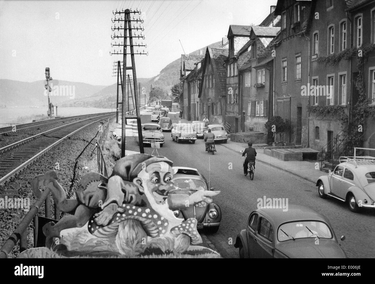 Tourismus auf dem Rhein, 1955 Stockfoto