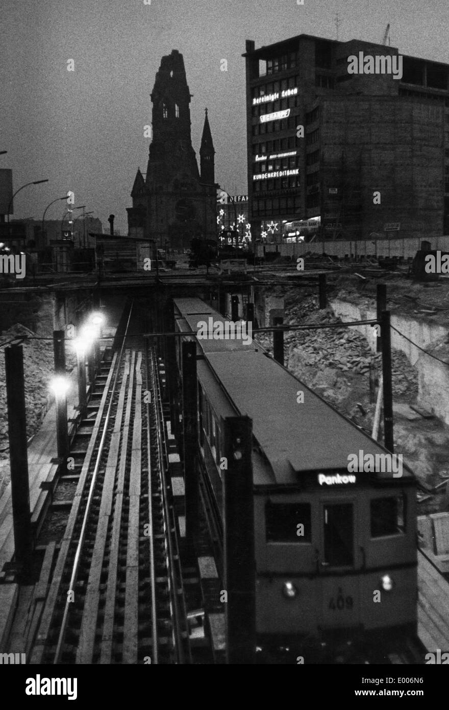 Die Berliner u-Bahn Pankow, 1958 Stockfoto