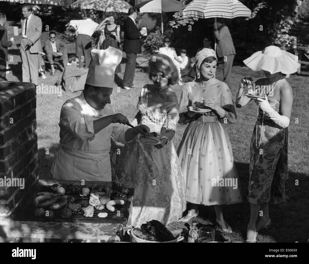 Gartenparty, 1957 Stockfoto