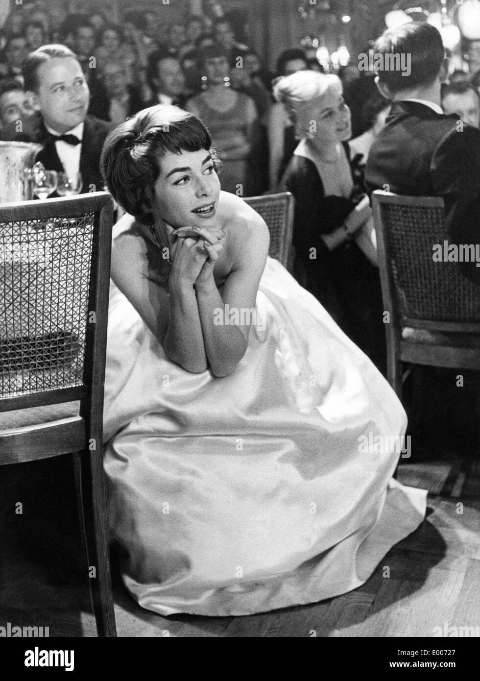 Marianne Koch bei der bal Paré in München, 1958 Stockfoto