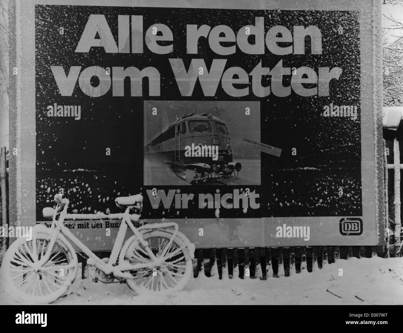 Ein Werbeplakat der Deutschen Bundesbahn, 1966 Stockfoto