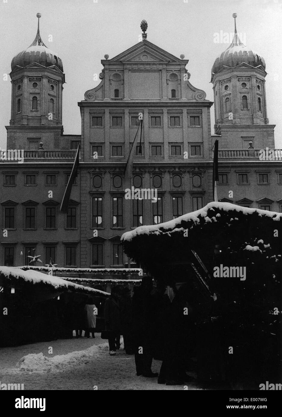 Der Weihnachtsmarkt in Augsburg Stockfoto