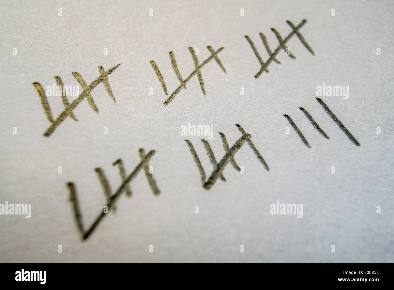 Zählen - 5 Bar-Tore Stockfoto