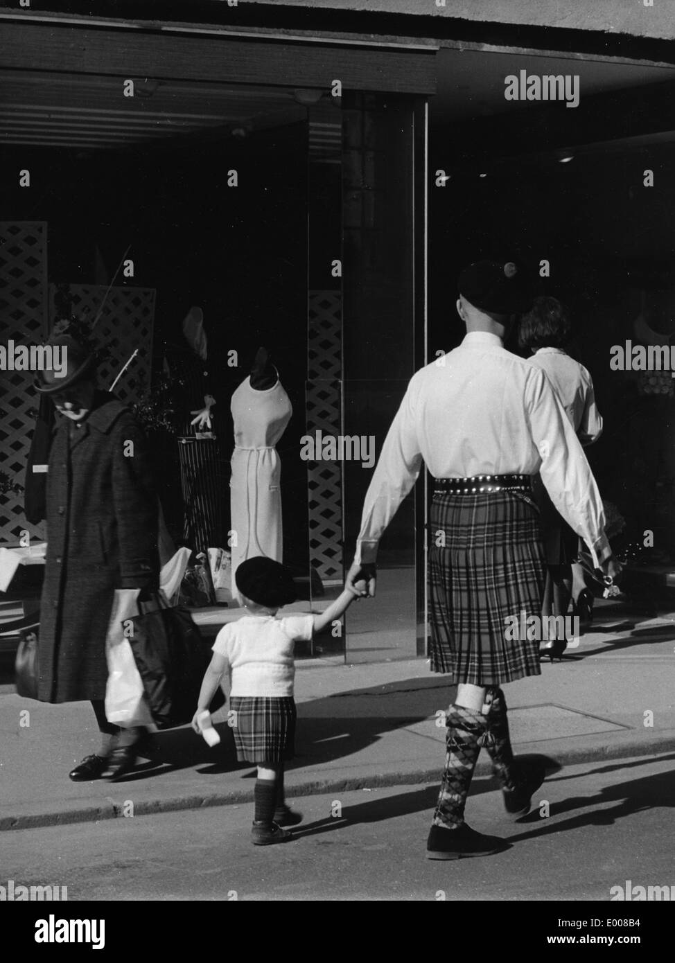 Zwei Schotten in Augsburg Stockfoto