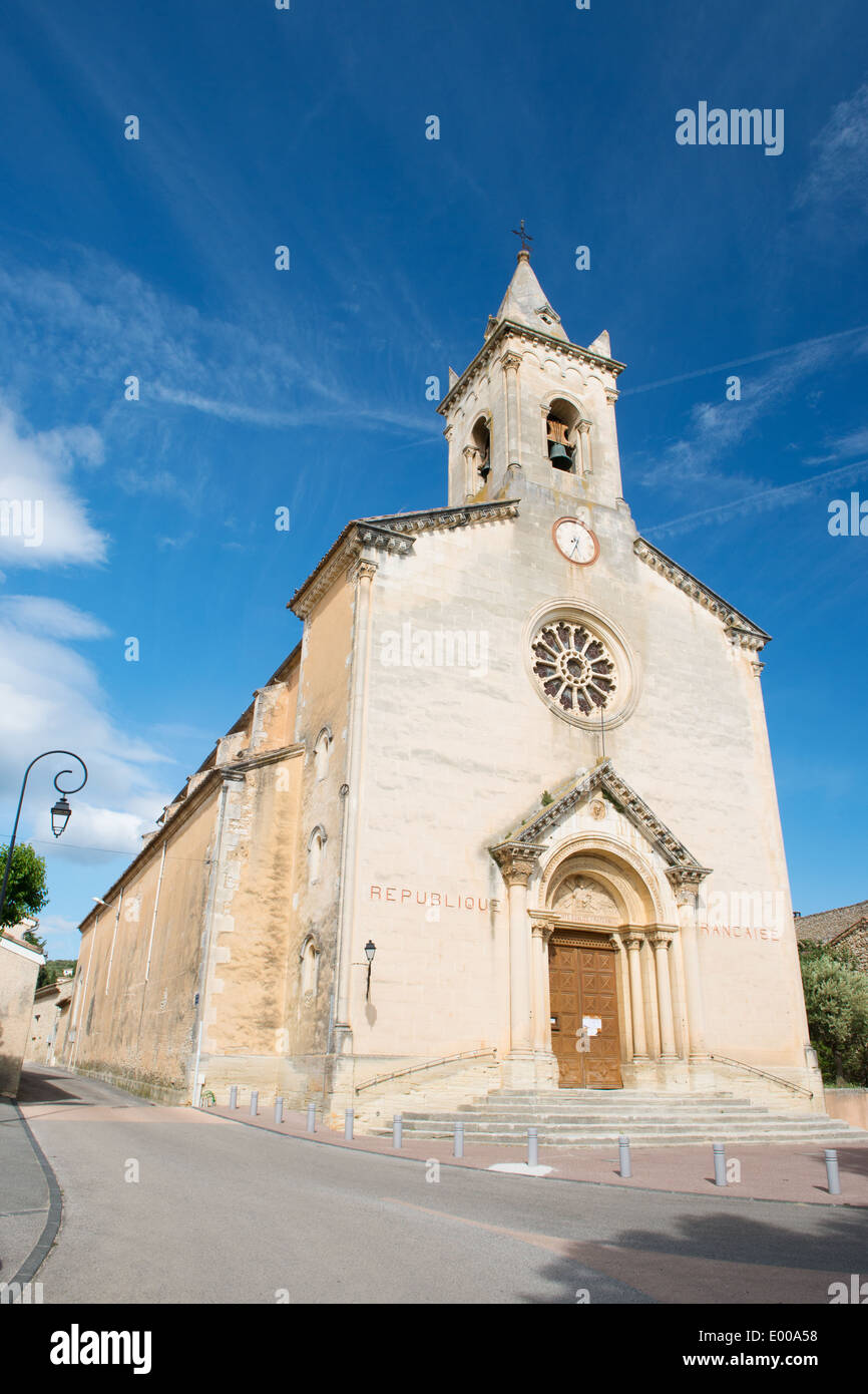 Kirche in Villes Sur Auzon Frankreich Stockfoto