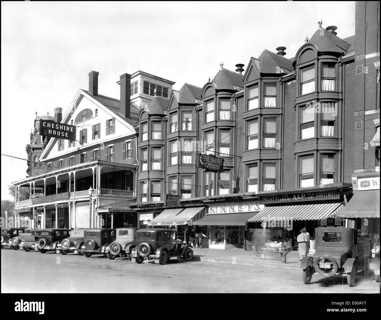 Cheshire House, Main Street, Keene NH in den 1930er Jahren Stockfoto