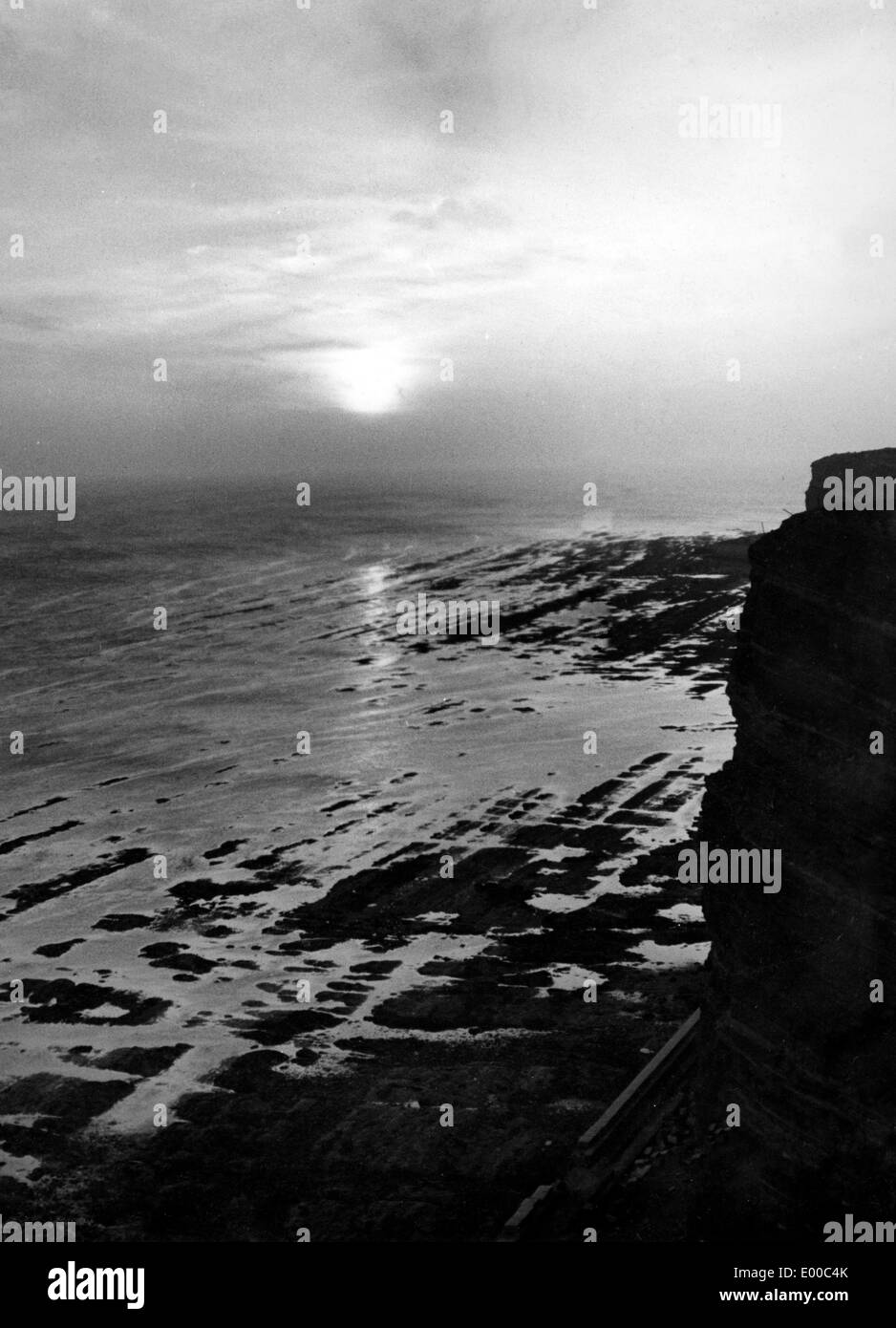 Küste Helgolands, 1952 Stockfoto