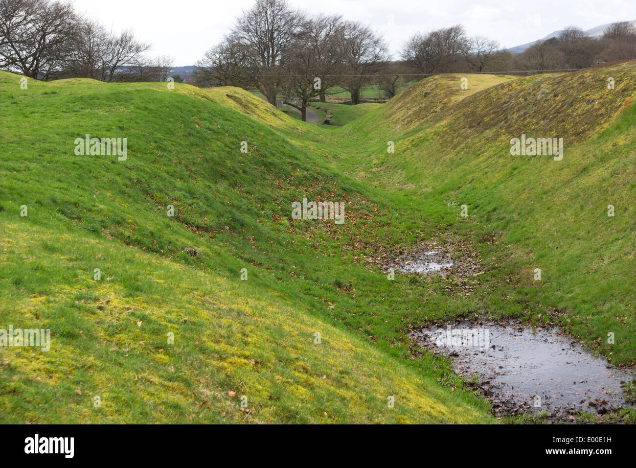 Antoninuswall in Rough Castle, in der Nähe von Falkirk in Schottland Stockfoto