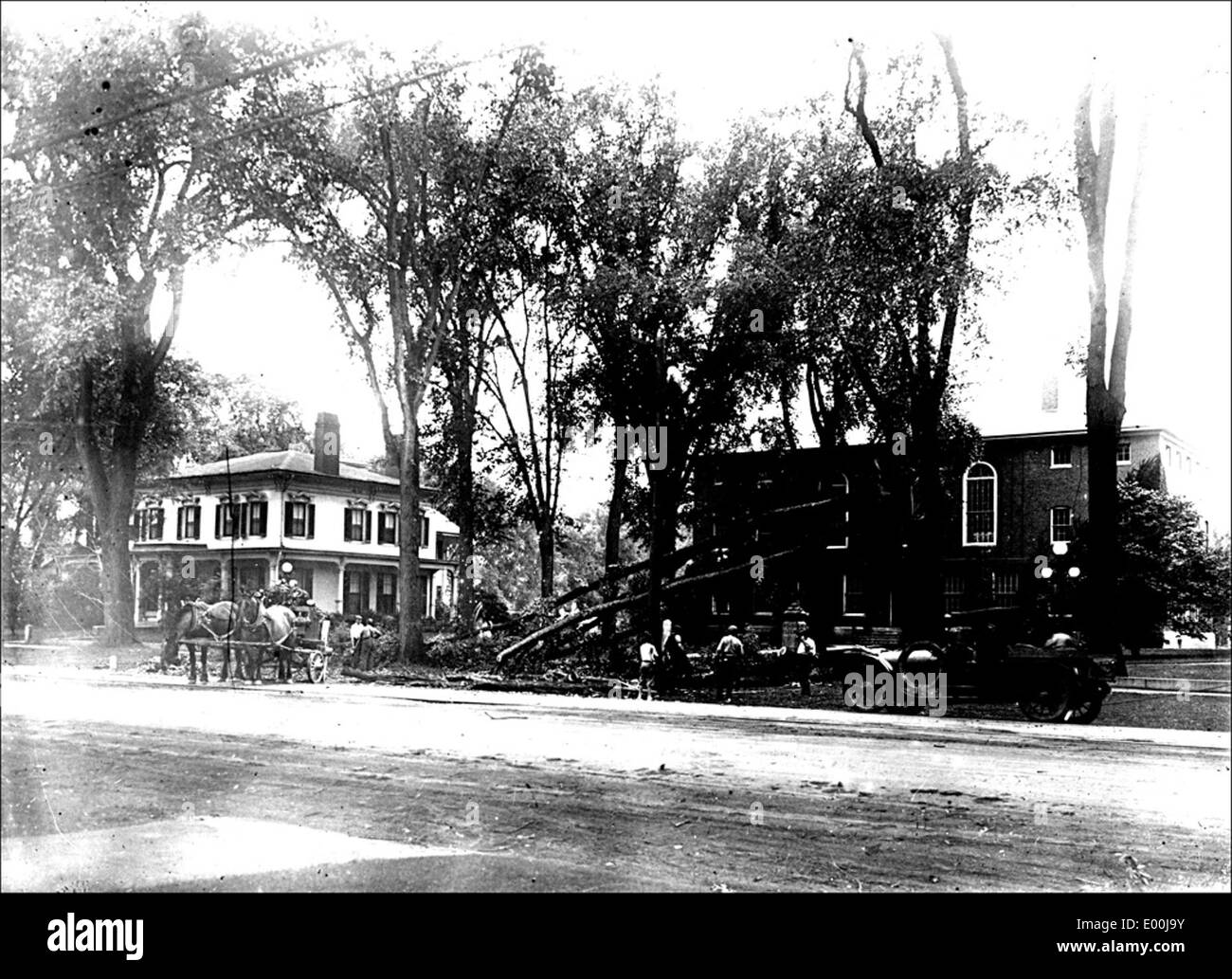 Die Keene Normal School in Keene, New Hampshire, heute Teil des Keene State College, ist in diesem historischen Bild dargestellt. Gegründet im 19. Jahrhundert, spielte es eine Schlüsselrolle bei der aus- und Weiterbildung von Lehrern in der Region. Stockfoto