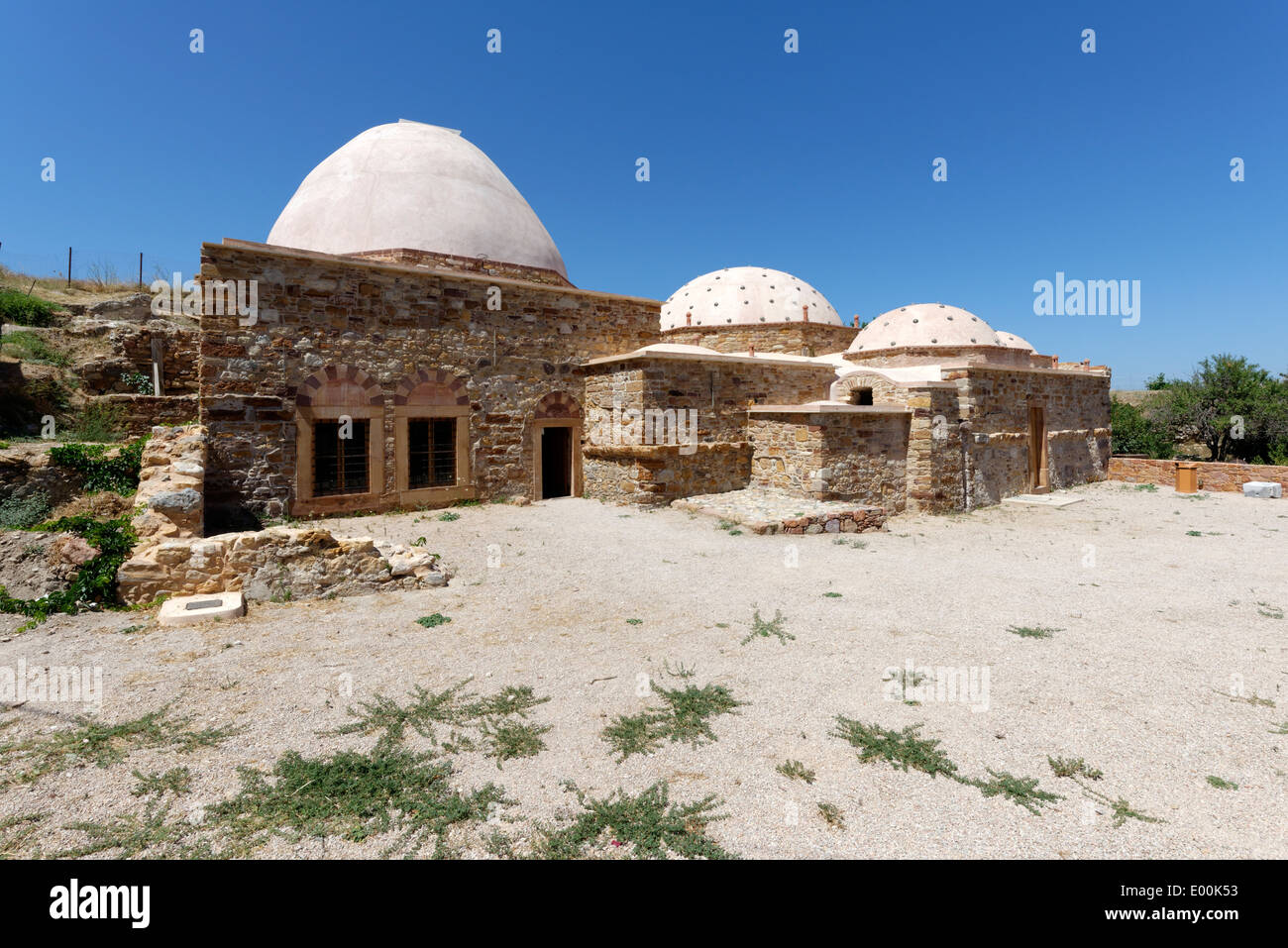 Osmanischen türkischen Bäder aus dem 18. Jahrhundert im Inneren der Burg Festung oder Kastro Chios Stadt Chios Griechenland gegründet Stockfoto